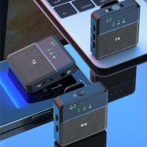SX9 Wireless Microphone for Type C & 3.5mm Dual Microphone Single Microphone