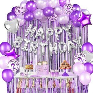 Purple Theme Birthday Decoration Set