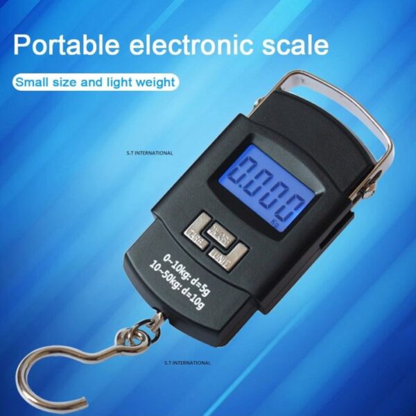 Digital Hanging Weight Scale, Portable Hanging Electronic Hook Scale-Black - Weight Machine Digital