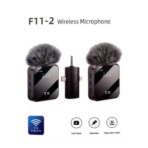 F11 2:1 Wireless Microphone For iPhone , Android and Camera