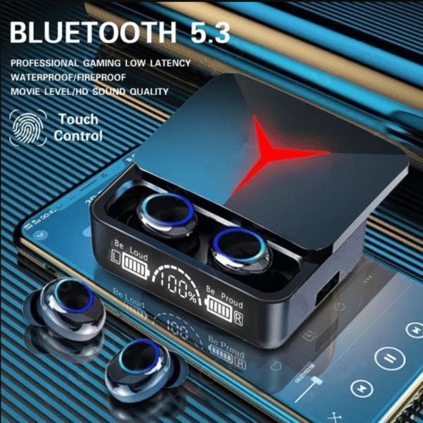 M90 Pro Bluetooth 5.3 TWS Bluetooth Stereo Waterproof In-Ear Headset With Microphone