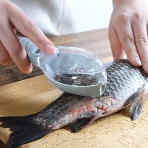 Fish Scale Scraper, Fish Scaler Sawtooth Scale Descale Scraper Cleaner Fish Scales Brush Shaver Remover